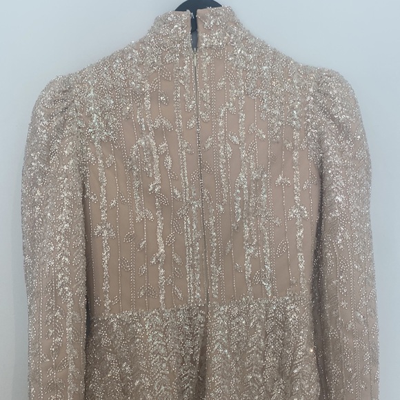 Designer Custom Evening gown | Invisible Slit | Fits Sizes 6-8 | - Picture 5 of 5